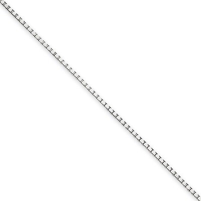 1.20mm Box Chain 30 Inch 14k White Gold WLB125-30, MPN: WLB125-30, 886774432427