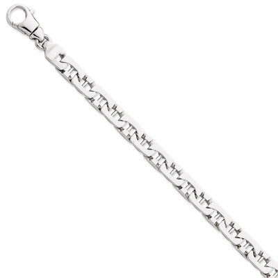 8.4mm Satin &amp; Polished Fancy Link Chain 20 Inch 14k White Gold WLK409-20, MPN: WLK409-20, 191101715…