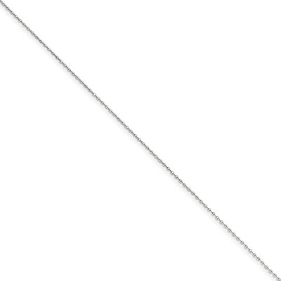 9 Inch 1mm Cable Chain 10k White Gold 10PE74-9, MPN: 10PE74-9, 191101599798