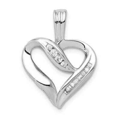 1/8Ct. Diamond Heart Pendant 14k White Gold PM4848-013-WA, MPN: PM4848-013-WA, 818050011156