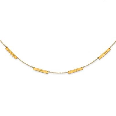 4 Station Necklace 14k Gold Brushed XNA1176/4Y, MPN: XNA1176/4Y,