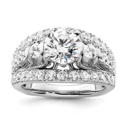 Si1/Si2, G H I, Semi-Mount Engagement Ring 14k White Gold Lab Grown Diamond RM8978E-150-WLG, MPN: R…