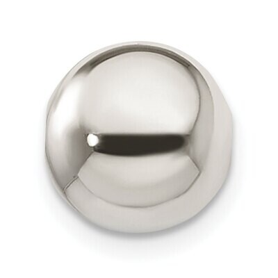 10.0mm Polished Medium Hole Bead Sterling Silver SS3768, MPN: SS3768,