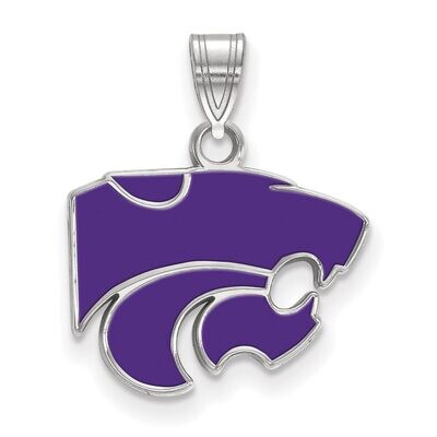 Kansas State University Small Enamel Pendant Sterling Silver SS031KSU, MPN: SS031KSU, 886774687360