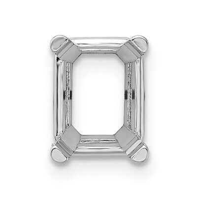 Emerald 4-Prong TruSeatr Backseat 4 x 3mm Setting 14k White Gold WG2628, MPN: WG2628,