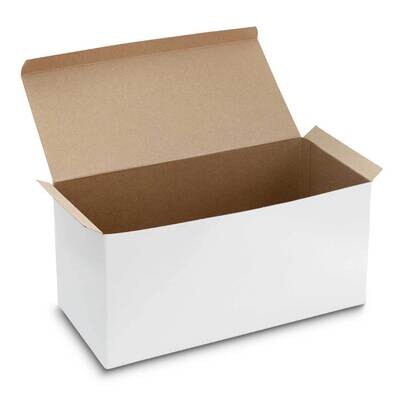 White Pack of 10 Rectangle 15x7x7in Recycled Paper Gift Boxes JT5096-WT, MPN: JT5096-WT,
