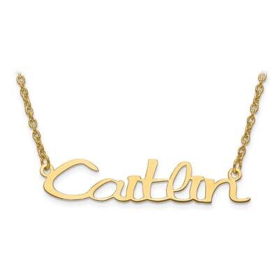 Nameplate with Chain 14k Gold Laser Polished XNA635Y, MPN: XNA635Y, 191101221156