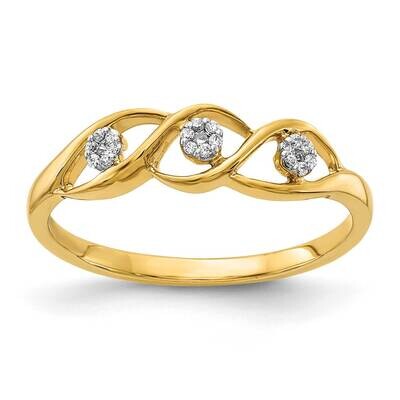 Polished Diamond Wave Ring 14k Gold RM5646-007-YA, MPN: RM5646-007-YA, 883957756684