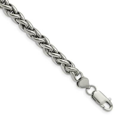 8.5 Inch Bracelet Stainless Steel Polished SRB846-8.5 by Chisel, MPN: SRB846-8.5, 886774271514