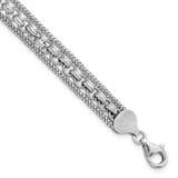 Bracelet Sterling Silver Rhodium-Plated Polished QG5875-7.5, MPN: QG5875-7.5,