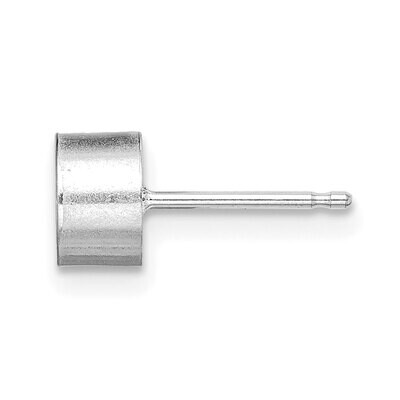 Round Bezel .03ct. Post Earring Mounting 14k White Gold WG352, MPN: WG352,