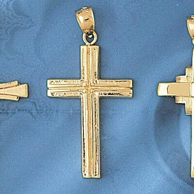 Dazzlers Jewelry Cross Pendant Necklace Charm Bracelet in Yellow, White or Rose Gold 8083, MPN: DZ-…