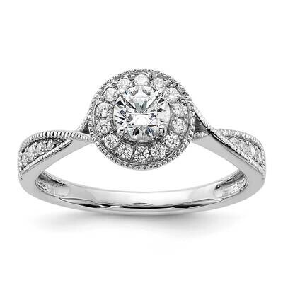 Si1/Si2, G H I, Complete Engagement Ring 14k White Gold Lab Grown Diamond RM6533E-033-CWLG, MPN: RM…