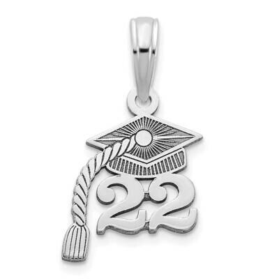 Graduation Cap 22 with Dangling Tassle Charm 14k White Gold YC1459W, MPN: YC1459W, 196904076422