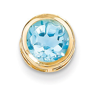 7mm Blue Topaz bezel pendant 14k Gold XP322BT, MPN: XP322BT, 883957233246