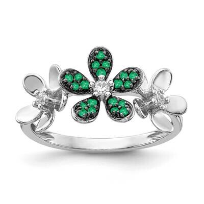 Emerald Ring 14k White Gold Diamond RM4044-EM-009-WA, MPN: RM4044-EM-009-WA, 883957311906