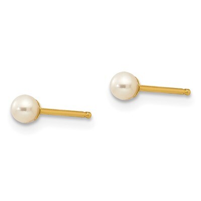 3mm Fresh Water Cultured Pearl Earrings - 14k Gold SE134 by Madi K, MPN: SE134, 883957572734