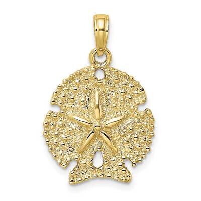 Textured Sand Dollar Charm 10k Gold 10K7672, MPN: 10K7672,