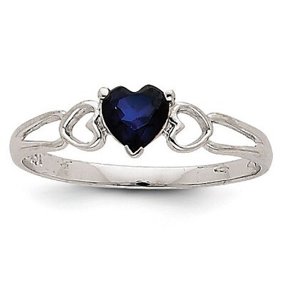 Saphire Birthstone Ring 14k White Gold XBR174, MPN: XBR174, 883957469416