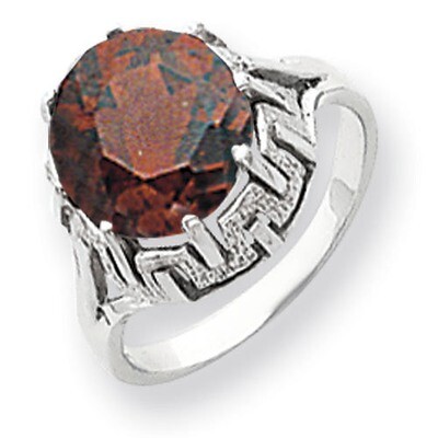 10mm Garnet Checker Ring 14k white Gold Y4515GC, MPN: Y4515GC, 883957440255