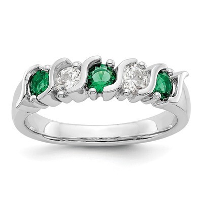 Diamond with Emerald Band 14k White Gold RM3290B-EM-030-WAA, MPN: RM3290B-EM-030-WAA, RM3290B-EM-03…