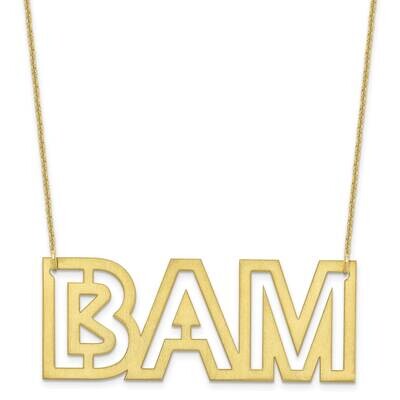 Large Brushed 3 Letter Necklace 10k Gold 10XNA1189Y, MPN: 10XNA1189Y,