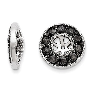 Black Diamond Earring Jackets 14k White Gold XJ59A, MPN: XJ59A, 191101537653