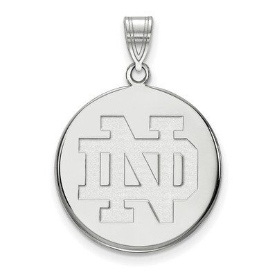 University of Notre Dame Large Disc Pendant Sterling Silver SS039UND, MPN: SS039UND, 191101122187