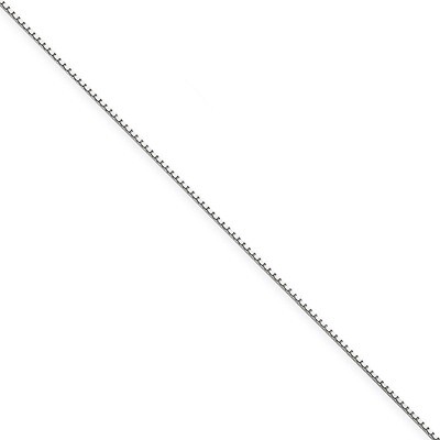 0.90mm Box Chain 7 Inch 14k White Gold WLB-7, MPN: WLB-7, 886774120546