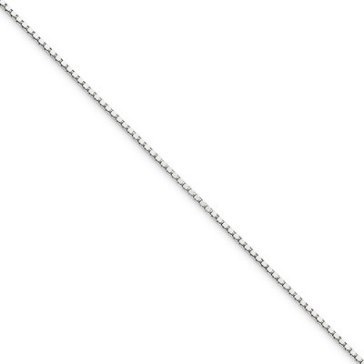 0.90mm Box Chain 9 Inch 10k White Gold 10KWB087-9, MPN: 10KWB087-9, 886774434841