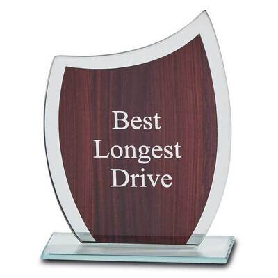 Large Glass Trophy with Wood Grain Panel GM21781, MPN: GM21781, 47105043921