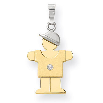 Diamond Kid Pendant 14k Two-tone Gold XK192AA, MPN: XK192AA, 883957115993
