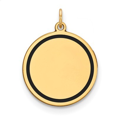 Enamel .027 Gauge Circular Engravable Disc Charm 14k Gold XM613/27, MPN: XM613/27, 883957167046