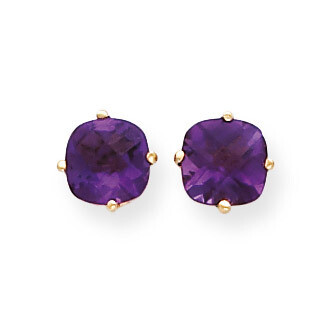 7mm Cushion Earring Mountings 14k Gold XE108, MPN: XE108, 191101834929
