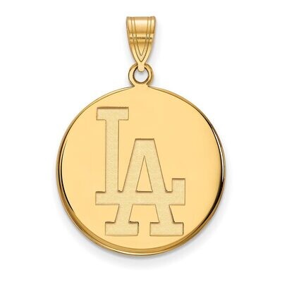 Los Angeles Dodgers Large Disc Pendant 14k Yellow Gold 4Y017DOD, MPN: 4Y017DOD, 886774874463