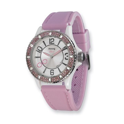 Moog Huit White Dial Pink Silicon Strap Watch - Fashionista, MPN: XWA4179,