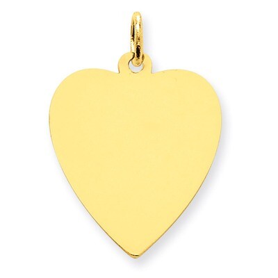 Plain .027 Gauge Engravable Heart Disc Charm 14k Gold XM197/27, MPN: XM197/27, 883957416441