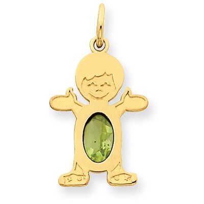Boy 6x4 Oval Genuine Peridot-August 14k Gold XCK25, MPN: XCK25, 883957294865