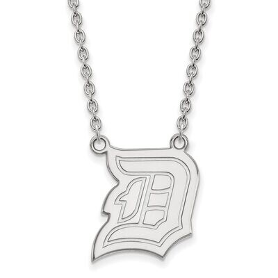 Duquesne University Large Pendant with Chain Necklace 10k White Gold 1W007DUU-18, MPN: 1W007DUU-18,…