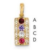 Geniune Stone &amp; Diamond Set Pendant 14k Gold Family Jewelry XMP44/4GY, MPN: XMP44/4GY, 883957142302