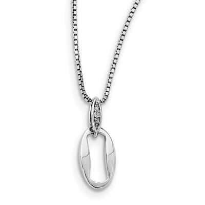 .01 Ct Diamond Necklace Sterling Silver QW375-18, MPN: QW375-18, 886774973708