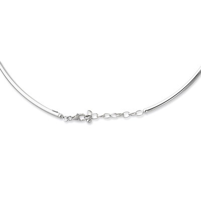 18 Inch Hollow Polished Neck Collar Necklace Sterling Silver QH360-18, MPN: QH360-18, 886774115672