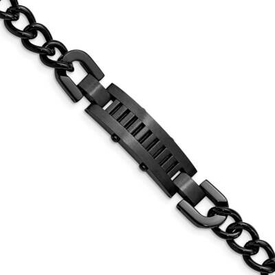 Brushed Black IP-plated Bracelet Stainless Steel Polished SRB1423-8.25 by Chisel, MPN: SRB1423-8.25…