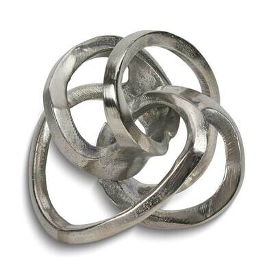 Silver-tone Small Metal Twisted Decorative Ball GM26081S, MPN: GM26081S,