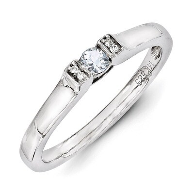 1 Birthstone Family Jewelry Diamond Semi-Set Ring 14k White Gold XMRW35/1, MPN: XMRW35/1, 883957449…