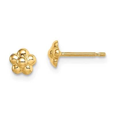Flower Post Earrings 14k Gold SE2867 by Madi K, MPN: SE2867, 191101902949