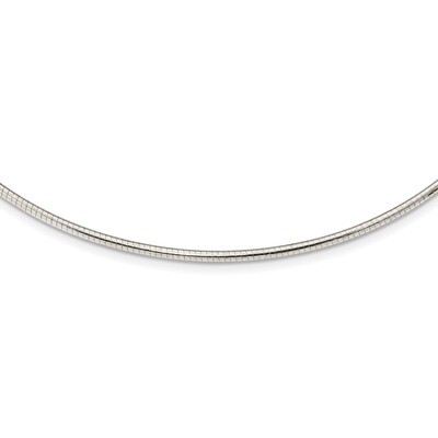 16 Inch Round 2mm with 2 inch Extender Neckwire Chain Sterling Silver QG4221-16, MPN: QG4221-16, 88…