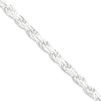 20 Inch 4.75mm Diamond-cut Rope Chain Sterling Silver QDC100-20, MPN: QDC100-20, 886774412047