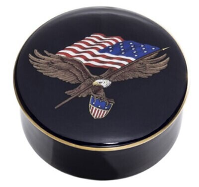 Halcyon Days Star Spangled Banner Round Trinket Box BCSSB11RBG, MPN: BCSSB11RBG,