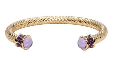 Halcyon Days Salamander Amethyst- Gold Torque Bangle Bracelet BRSAL13STG, MPN: BRSAL13STG,